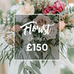 From a sunlit corner of Stanmore, a lush, hand-tied bouquet unfolds with garden-fresh abundance. The arrangement centers on large, fully open garden roses in a painterly spectrum: dusty peach and creamy beige, deep mauves, and jewel-toned fuchsia and burgundy that catch the eye. Intertwined among the roses are ruffled peach ranunculus and delicate multi-petaled blooms, while textured white chrysanthemums with slender petals provide crisp contrast, and tiny white filler flowers such as gypsophila add airy movement. Slim brown-red branching sprigs add architectural warmth, like bracketed twigs in a sculptural display. A generous veil of silvery-green eucalyptus leaves and assorted greenery surrounds the stems, giving the bouquet a natural, slightly wild garden charm that remains elegant and refined. The overall mood feels designed by a seasoned florist for a wedding, a luxury gift, or a special celebration. In the image's center, a crisp white rectangular overlay frames the composition, bearing the text Florist in flowing script with CHOICE in clean uppercase beneath it, and a bold white ?150 below to mark the curated price. The background stays softly blurred, hinting at a wedding dress, pale drapery, or a bright studio setting that keeps the focus on the blossoms and the enticing offer. This design nods to Stanmore's local floristry-delivered with care across Canons Park, Edgware, and surrounding areas-by Flower Delivery Stanmore, to suit those seeking an elegant, ready-to-gift arrangement.